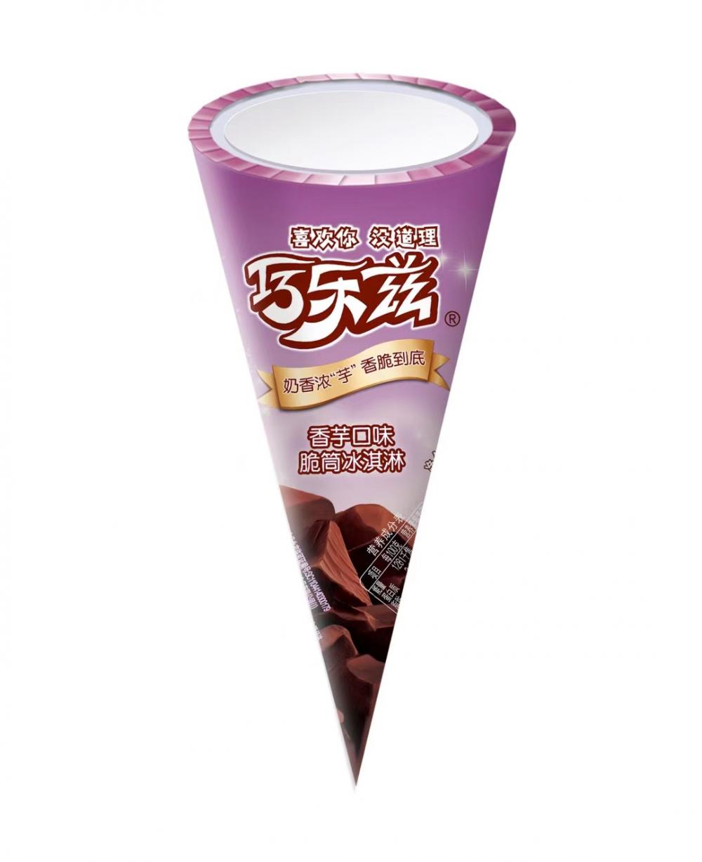 伊利 巧乐兹香芋口味脆皮甜筒冰淇淋冰激凌冷饮 73g 16支