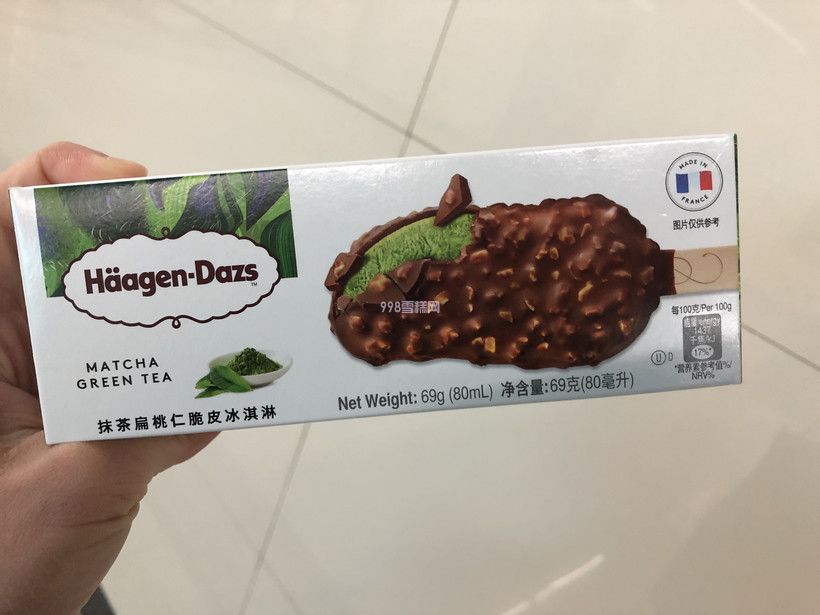哈根达斯抹茶扁桃仁脆皮条  69g  12支