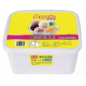 香港阿波罗餐饮桶装冰淇淋香草味雪糕批发3.2KG