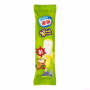  雀巢笨NaNa剥皮香蕉苹果味果冻雪糕批发 52g 30支