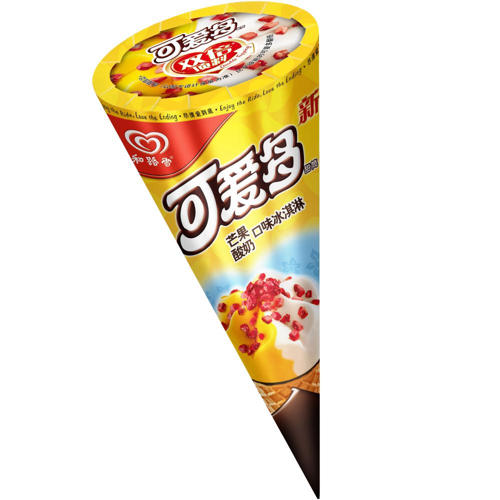 可爱多甜筒芒果酸奶口味冰淇淋批发 62g 24支(图1) 可爱多甜筒芒果酸奶口味冰淇淋批发 62g 24支(1)